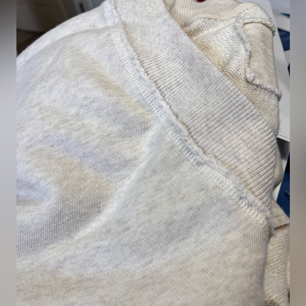 Aerie Oversized Cozy Beige Hoodie-Small - Picture 2 of 5